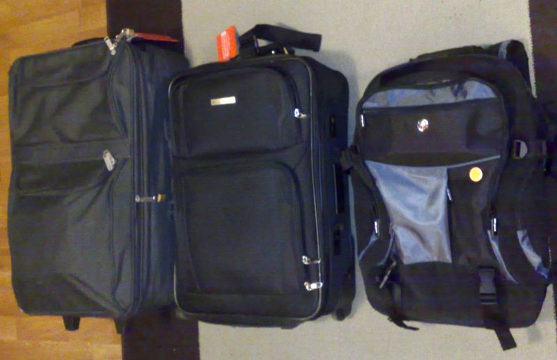 Рюкзак и чемодан