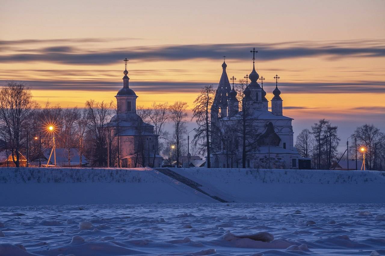 Великий Устюг церкви и храмы зимой
