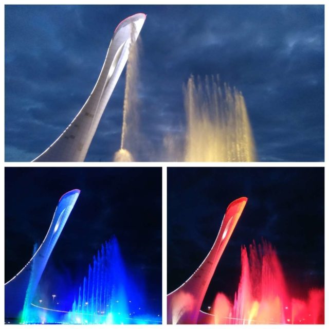 Подсветка фонтанов в Сочи