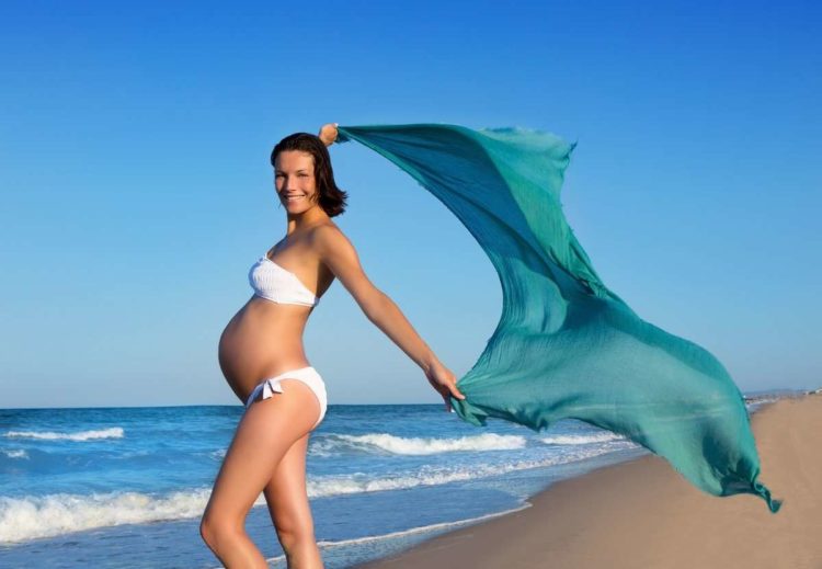 Морской отдых беременной