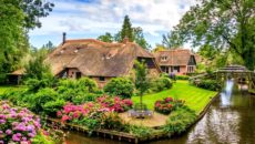 Деревня Гитхорн в Нидерландах