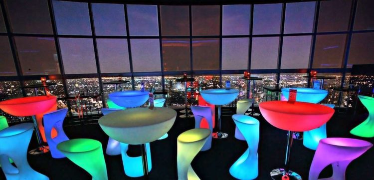 The roof top bar