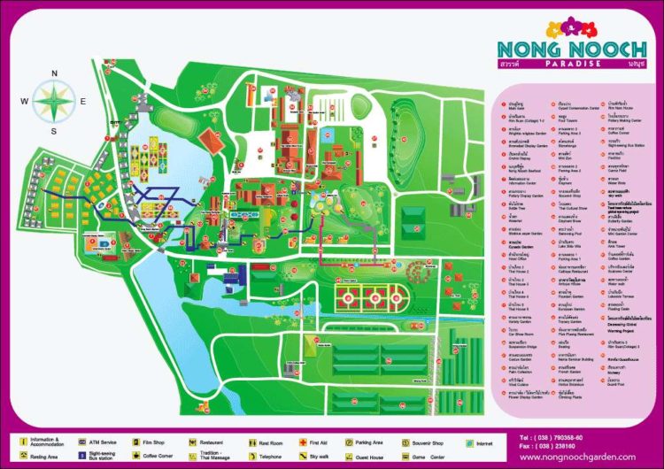 Схема парка Нонг Нуч