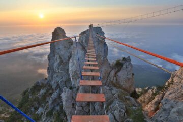 Вы сейчас просматриваете Подвесной мост на Ай Петри в Крыму: дорога в небо