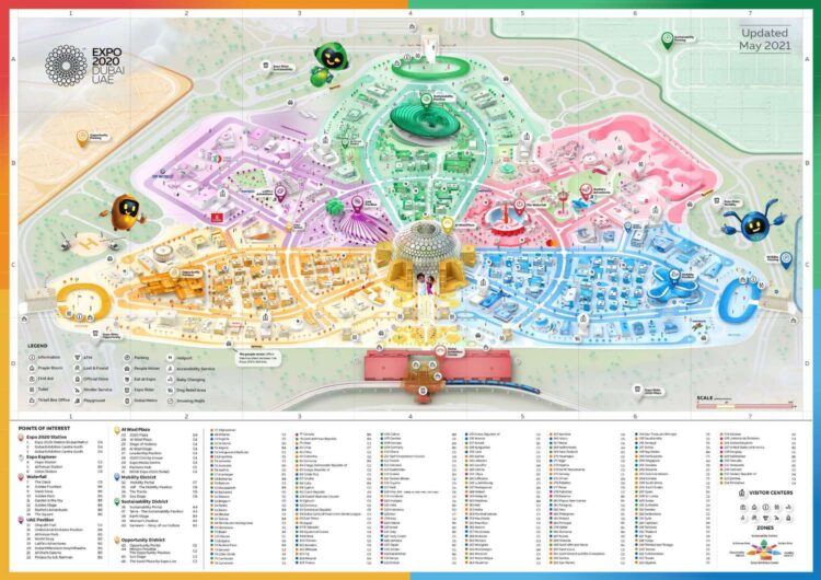 Карта павильонов выставки Экспо в Дубае