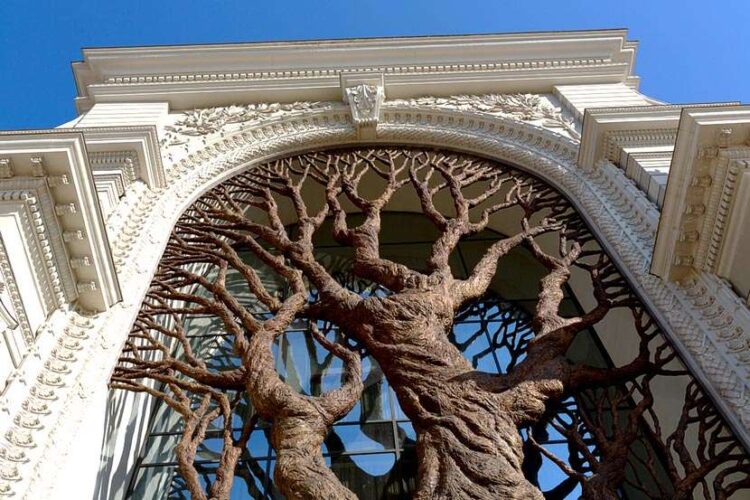 Дерево в архитектуре дворца земледельцев