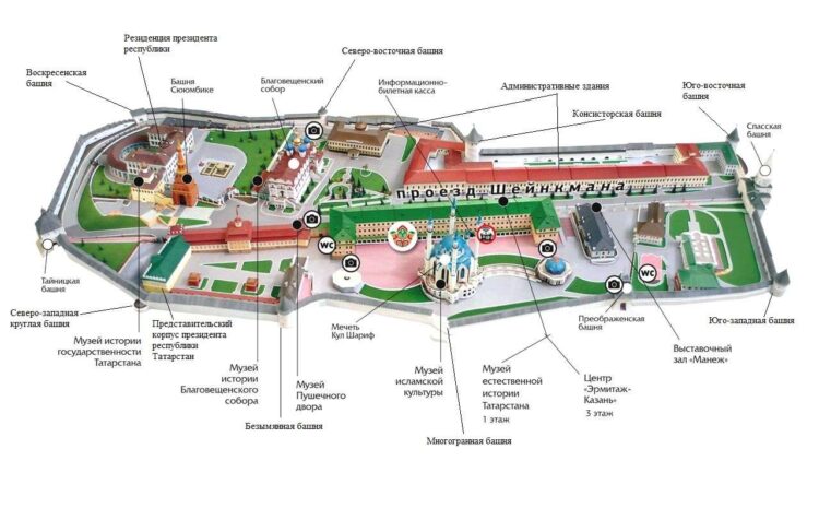 Схема Казанского Кремля