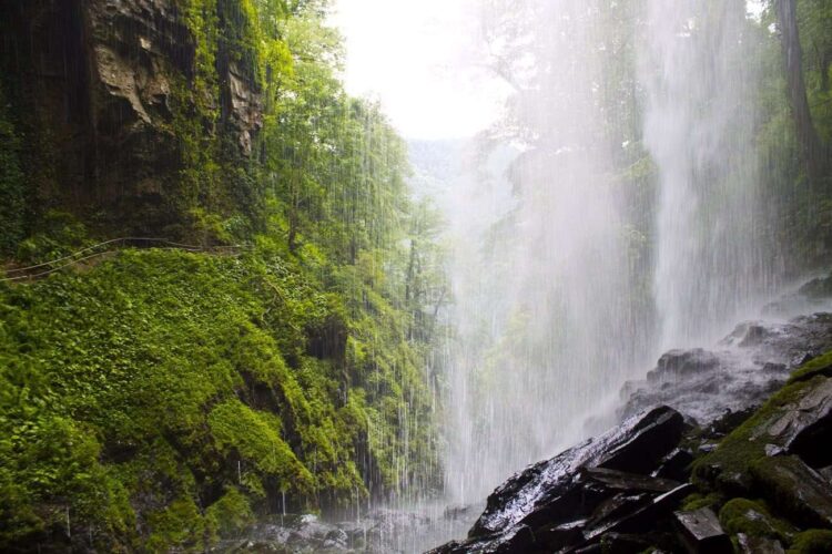 Водопад Великан — один из самых больших водопадов Абхазии