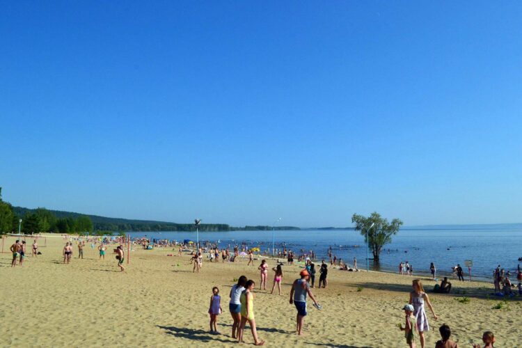 Пляж Бережок возле Казани