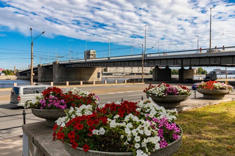 Вид на Володарский мост в Санкт-Петербурге